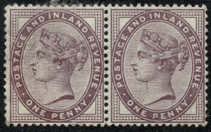 QV 1881 1d Lilac (16 Dots) Wmk. 49 (Imp Crown) Mint (MN) Pair S.G. 172
