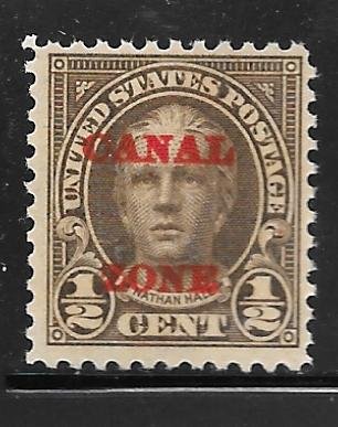 Canal Zone 70: 0.5c Nathan Hale, overprint, single, MNH, VF