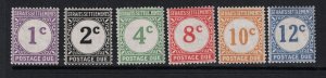 Straits Settlements SG# d1 - D6 Mint Light Higned - S19690