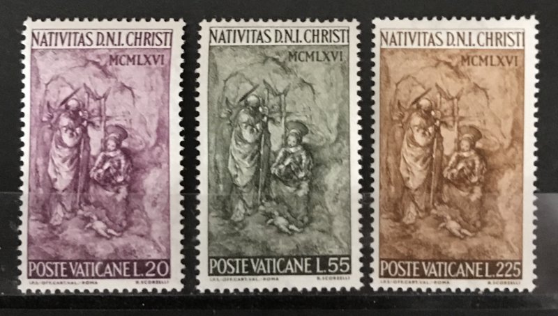 Vatican City 1967, #445-47, MNH, CV $.75