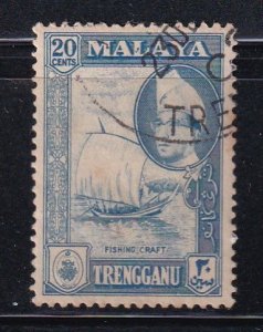 Malaya Trengganu 1957 Sc 81 20c Used