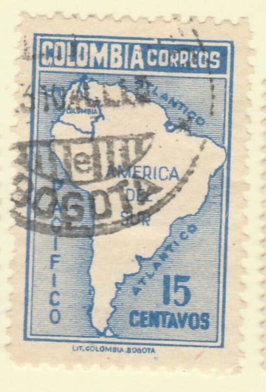 Colombia 1946 15c Fine Used A8P55F108