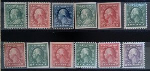 Scott#331,332,378,383,384,405,406,408,409,424-426 - FW Lot - OG & MNH