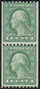 US #486 F/VF mint hinged, Pair, fresh color, Nice!