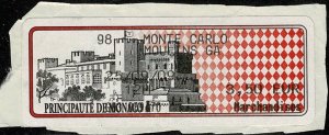 Monaco 2009 vended label 3.50-euro