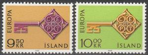 Iceland #395-6  MNH F-VF CV $3.00  (V387)