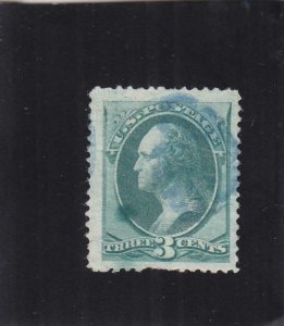 3c Washington Banknote, Sc #147, Used, See Remark (30813)