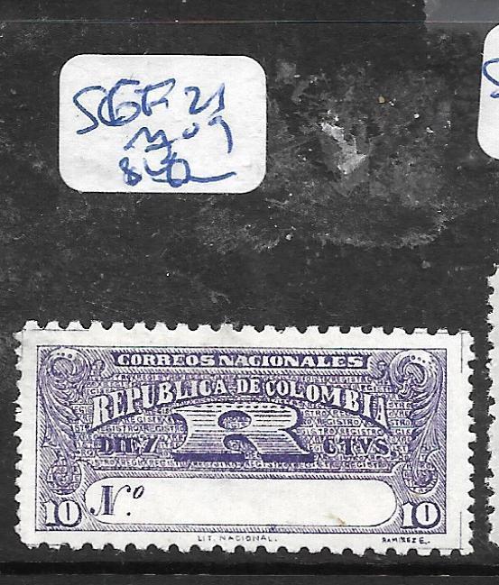 COLOMBIA (P1906B)  REGISTER  SG F21   MOG