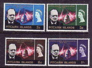 Pitcairn-Sc#56-9- id9- unused hinged set-Omnibus-Winston Churchill-1966-