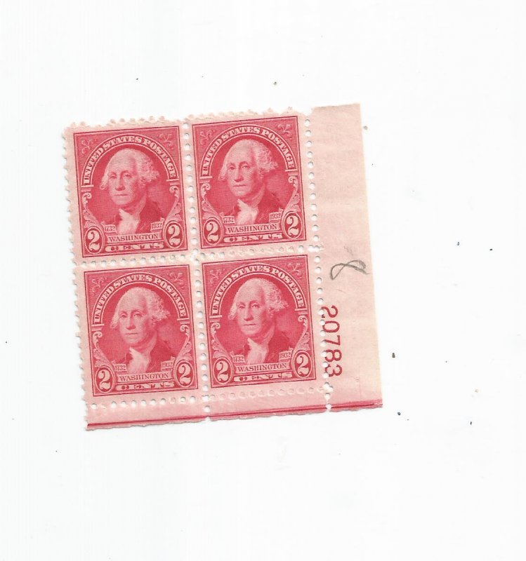 US SCOTT# 707, PLATE BLOCK OF 4, MNH, OG