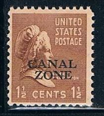 Canal Zone 119: 1.5c Martha Washington overprint, MNH, F