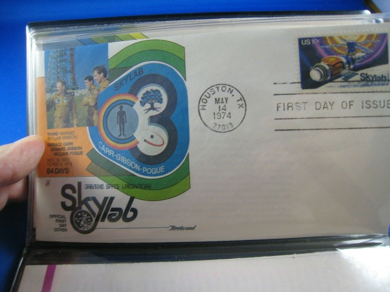 1974 SKYLAB FLIGHTS SOUVENIR FOLDER AND FDCs