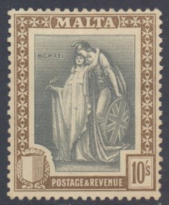 Malta Scott 113 - SG138, 1922 George V 10/- MH*