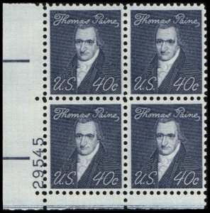 US #1292 PAINE MNH LL PLATE BLOCK #29545