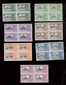 India #142 - #148 (SG #240 - #246) Very Fine Never Hinged Block Set