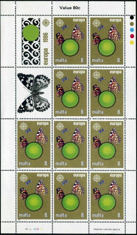 Malta 677-678 sheets.Michel 746-747 klb. EUROPE CEPT-1986.Nature Protection.