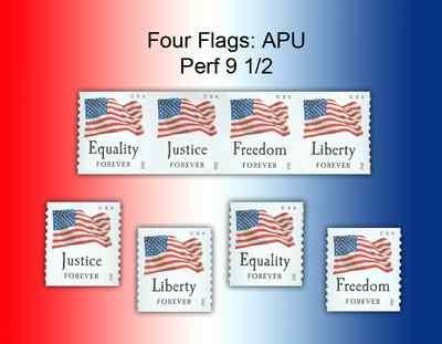 #4633-4636 Four Flags 2012 (Forever) APU Printing Coil St...