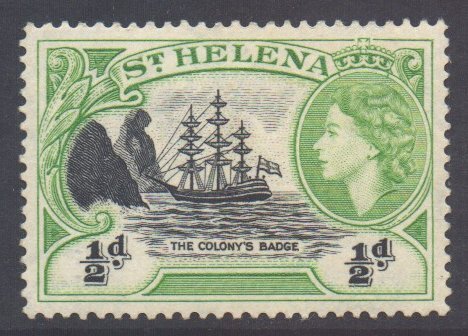 Saint Helena Scott 140 - SG153, 1953 Elizabeth II 1/2d MH*