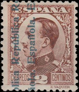 ESPAGNE / SPAIN - 1931 Ed.593 / Mi.571a 2c Tipo Vaquer grey-blue O/P - Mint*