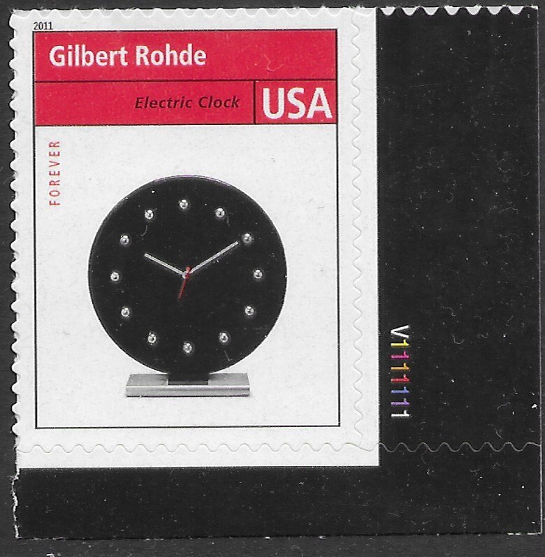 US #4546l Plate single. MNH Herman Miller electric clock.  Very nice.