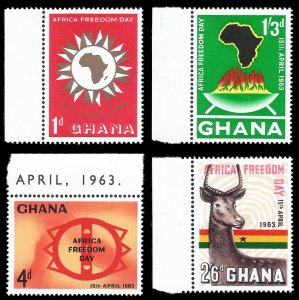 Ghana 1963 Sc 135-38 M lh