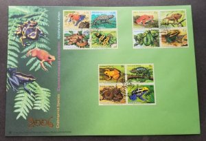 United Nation Endangered Species 2006 Snake Frog Chameleon Exotic Reptiles (FDC)