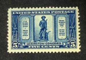 Sc# 619 MNH 5c Lexington-Concord Issue: The Minuteman 1925 CV$84