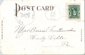 United States Pennsylvania Mainville 1907 doane 2/3  1866-1943  PC  Tear at r...