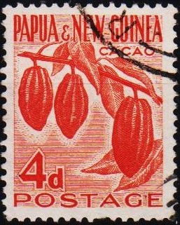 Papua New Guinea. 1952 4d S.G.18 Fine Used