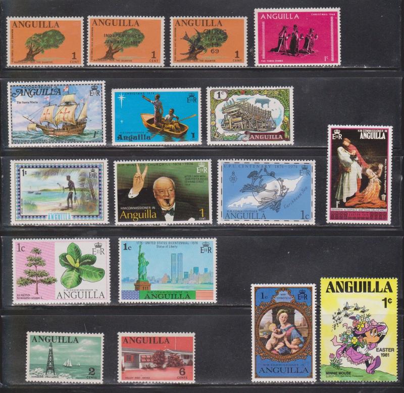 ANGUILLA Lot Of MH Stamps - Nice Variety