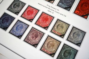 COLOR PRINTED GIBRALTAR [CLASS.] 1886-1950 STAMP ALBUM PAGES (12 illustr. pages)