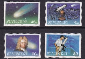 St. Vincent  #918-921  MNH  1986 Halley`s comet . complete set