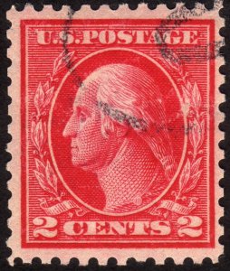 1915, US 2c, Used, Probably 409 added perf to seems Sc 461, Clear wmk.