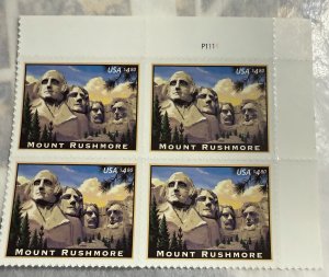 US 2008 $4.80 Mt Rushmore #4268 plte blk of 4 mint