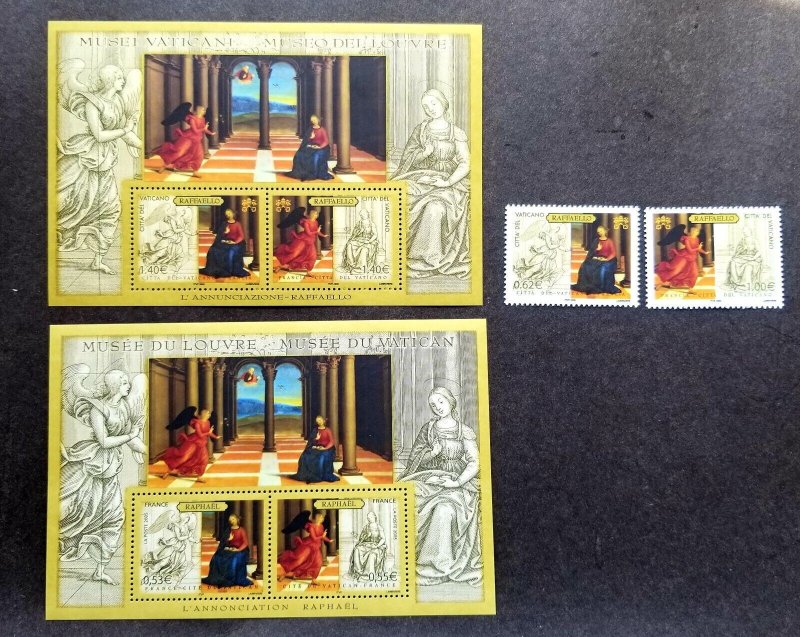 France - Vatican Joint Issue Museums 2005 Art Culture Architecture (ms pair) MNH