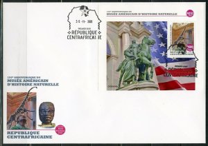 CENTRAL AFRICA 2020 150th ANN OF AMERICAN MUSEUM OF NATURAL HISTORY S/SHT FDC