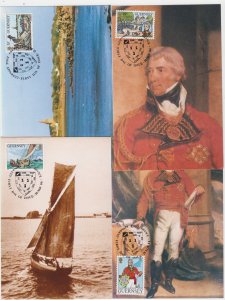 Guernsey 1984 John Doyle, set of 4 Maxicards