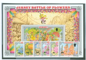 Jersey #1042-1048 Mint (NH)  (Flowers)