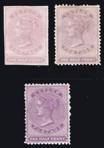 MOMEN: CEYLON SG #17,48 1858/1864 MINT OG H £335+ LOT #67220*