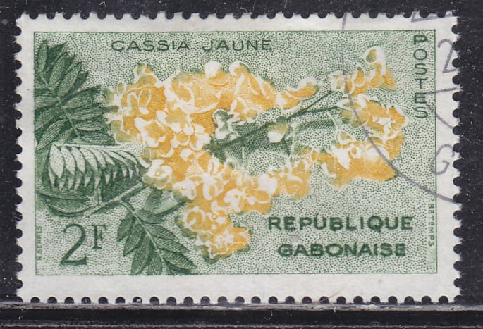 Gabon 156 Yellow Cassia 1961