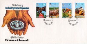 Swaziland - 1995 50th Anniversary of FAO FDC SG 650-653