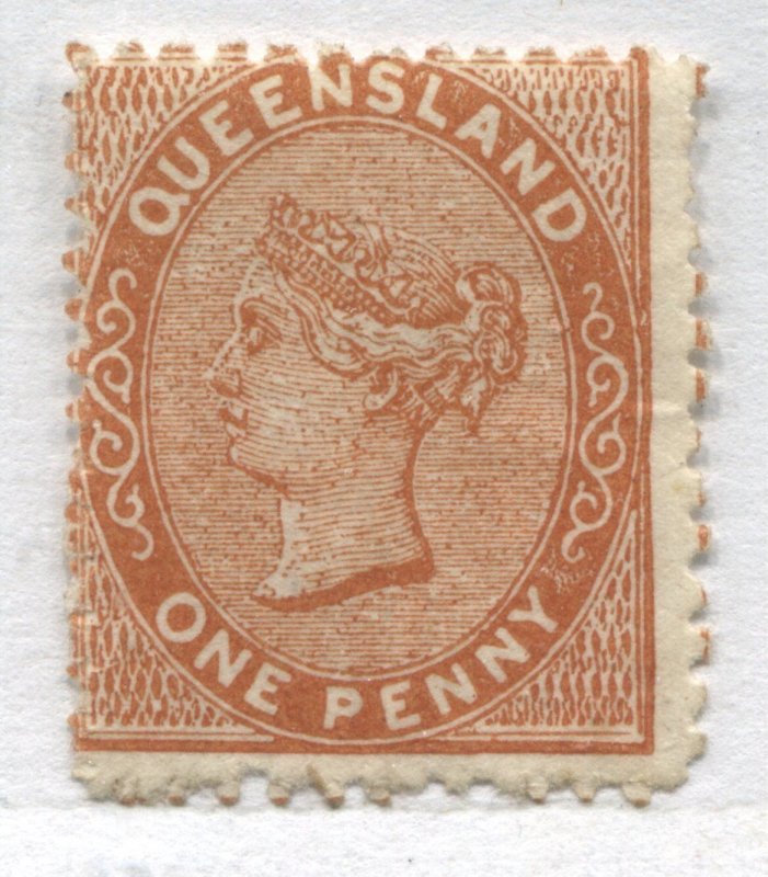 Queensland QV 1879 1d mint no gum 
