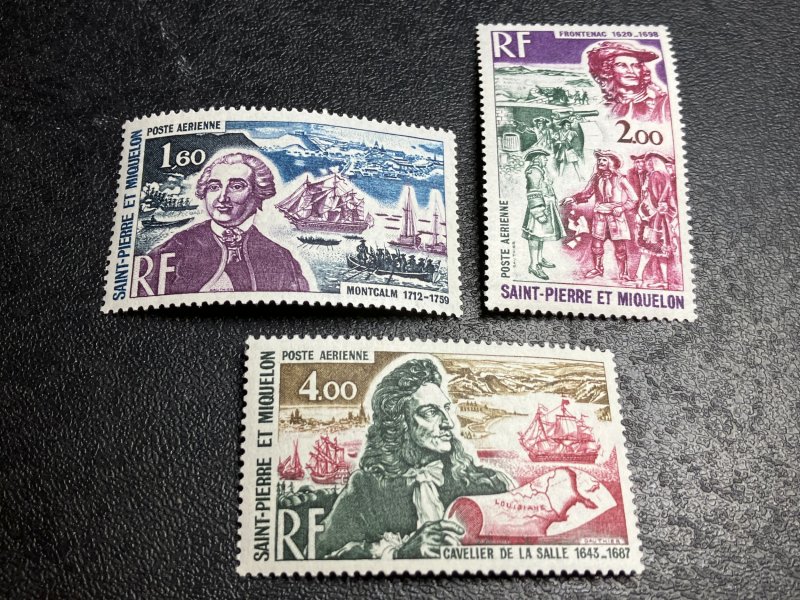 St Pierre & Miquelon Scott C51-53 MNH