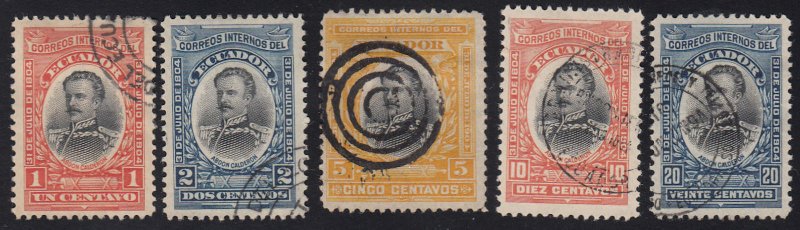 Ecuador - 1904 - SC 160-64 - Used - Short set