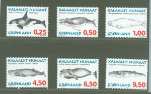 Greenland #303-308 Mint (NH) Single (Complete Set) (Fauna)