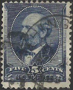 # 216 Indigo Double Or Shifted Transfer Used James A. Garfield