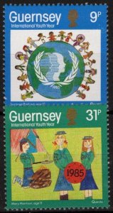 ZAYIX Guernsey 316-317 MNH Intl. Youth Year Children Girl Guides 021423S169M