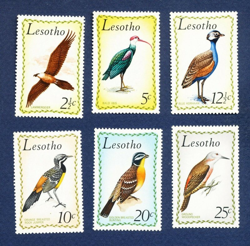 LESOTHO - Scott 105 // 111 - FVF MNH - BIRDS - 1971 