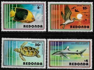 Antigua, Redonda Michel's #40-3 MNH Set - Fish - Turtle - Pelican