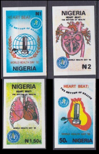 1992 Nigeria 584-87b imperf. / MEDICINE rare